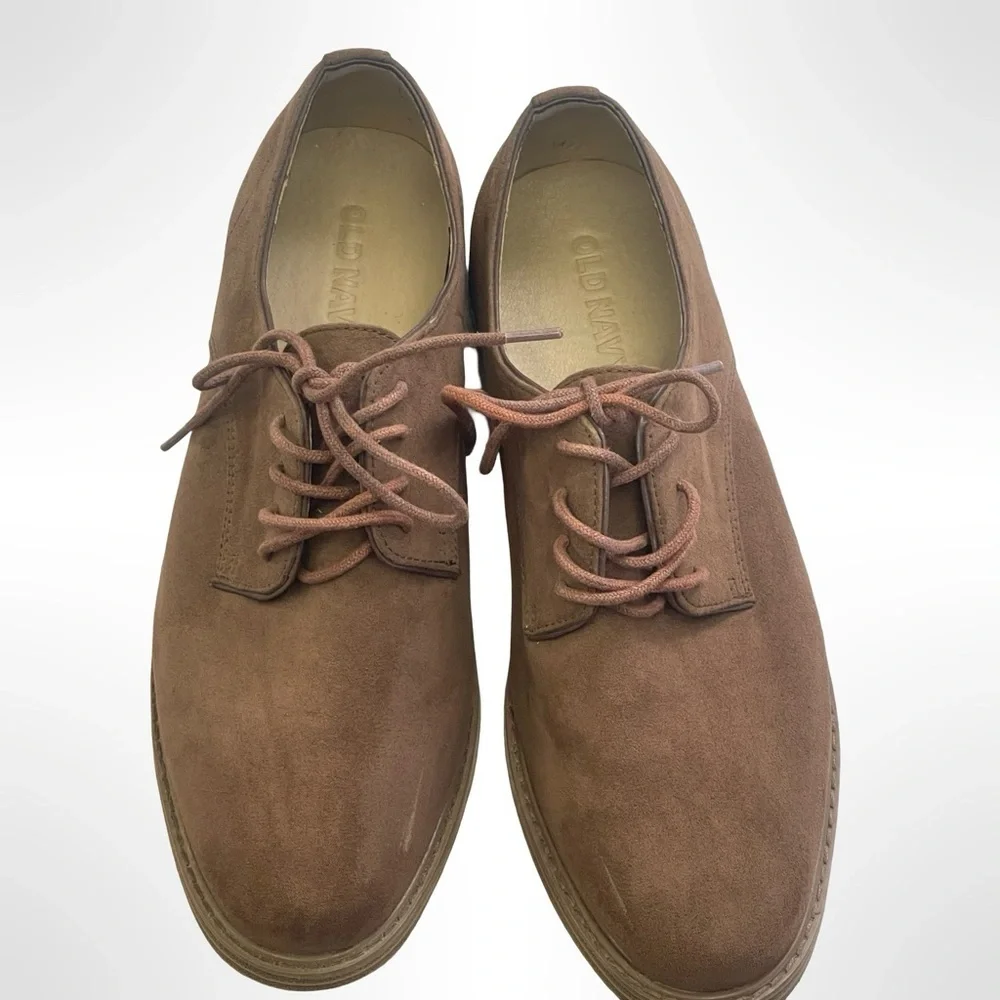 Old Navy Men's Brown Suede Lace-Up Shoes size 8